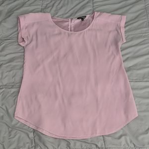 Light pink express blouse with zipper
